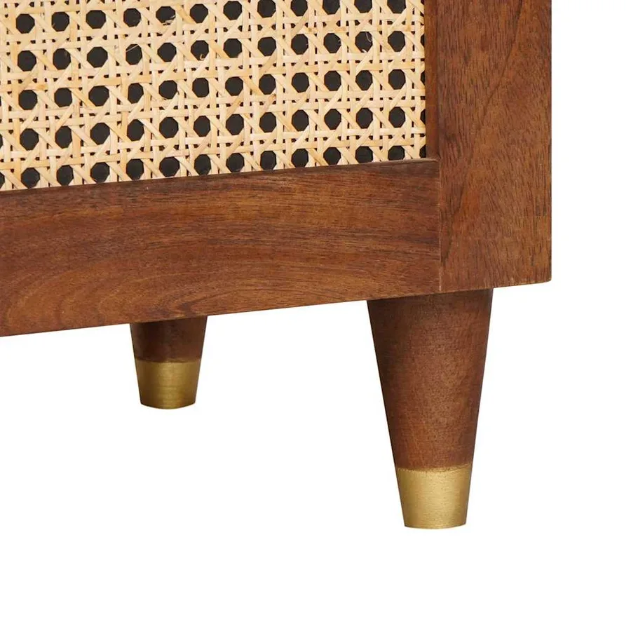 Meuble TV Marron 100 x 33,5 x 46 cm Bois de mangue massif - 8