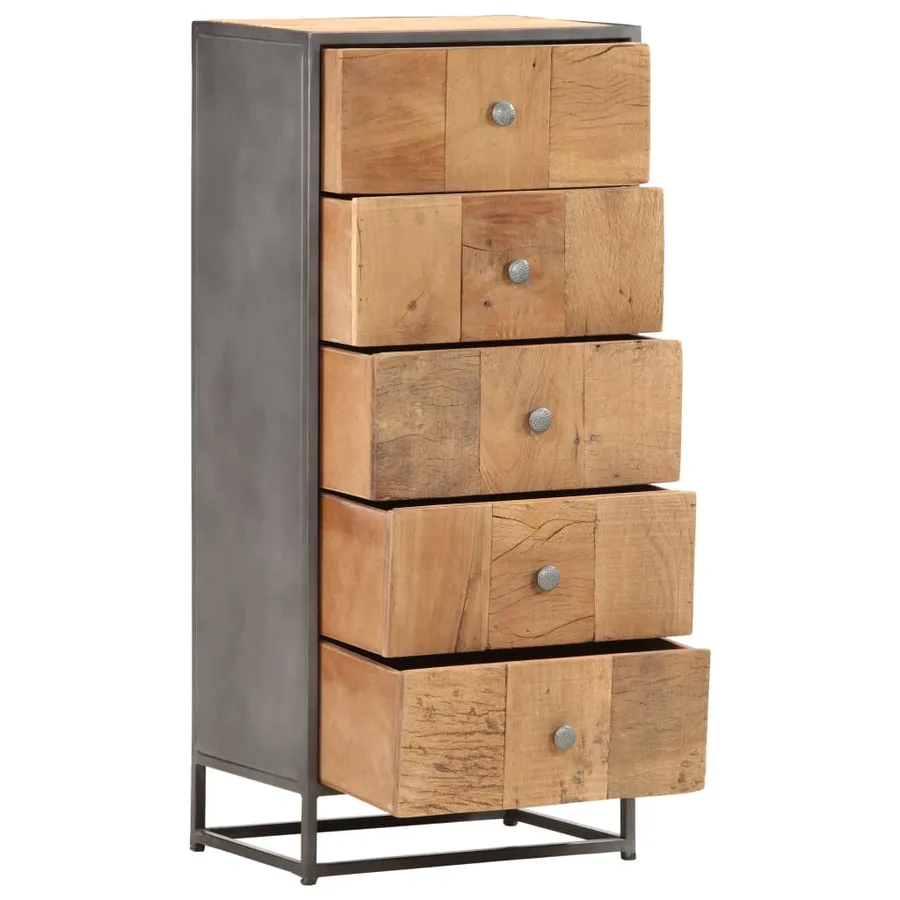 Armoire à tiroirs 45 x 30 x 100 cm Bois de récupération massif - 3