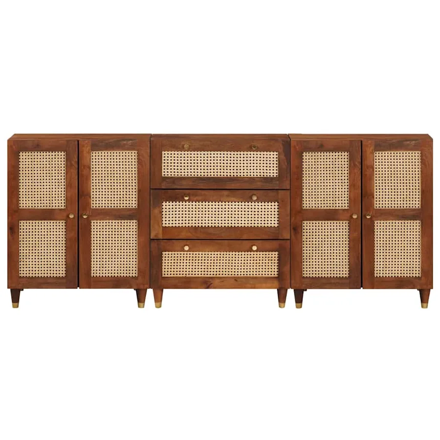 Ensemble de buffet 3 pcs Marron 180 x 33 x 75 cm - 5