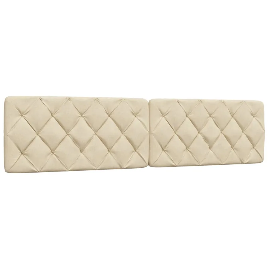 Lit avec matelas crème 200x200 cm tissu - 9