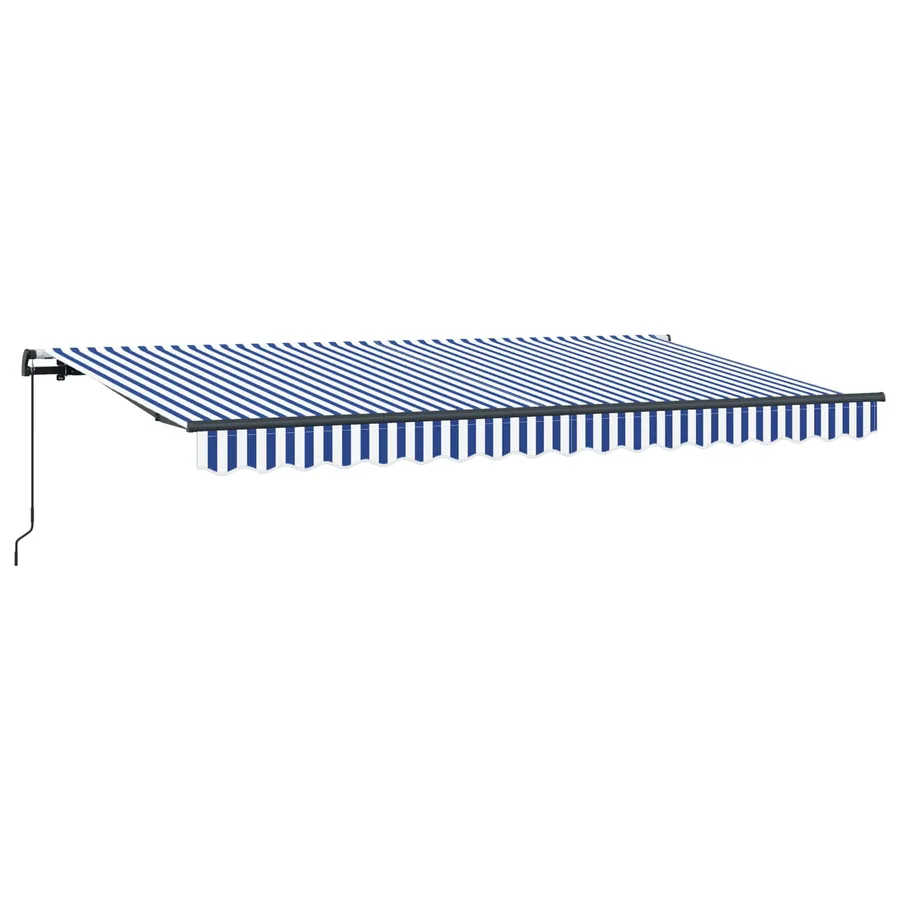 Auvent Rétractable Bleu 400 x 200 cm tissu - 2