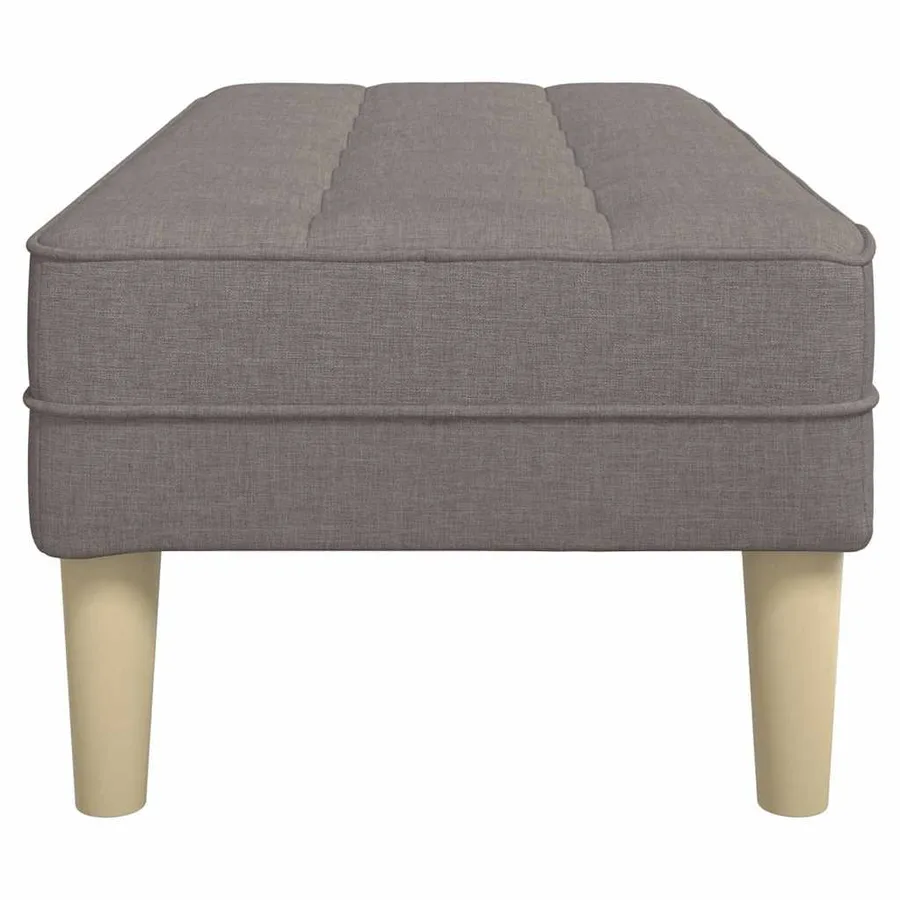 banc avec coussin Taupe 113 x 57 x 39 cm tissu - 5