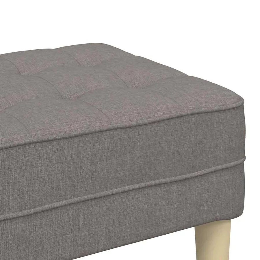 banc avec coussin Taupe 113 x 57 x 39 cm tissu - 7
