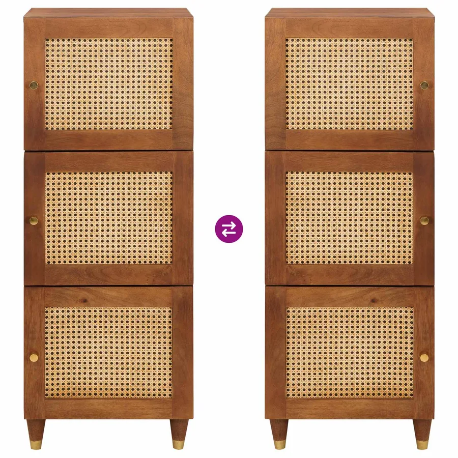 Grand meuble Marron 40 x 33,5 x 110 cm Bois de mangue massif - 10