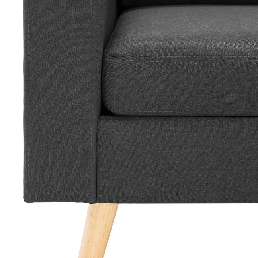 Fauteuil gris foncé tissu - 6