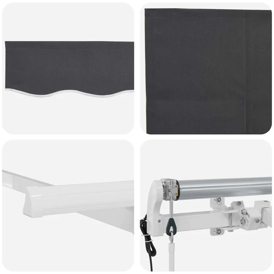 Auvent Rétractable Anthracite 400 x 200 cm - 7
