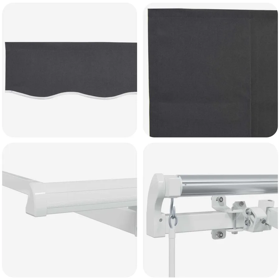 Auvent Rétractable Anthracite 400 x 200 cm - 5