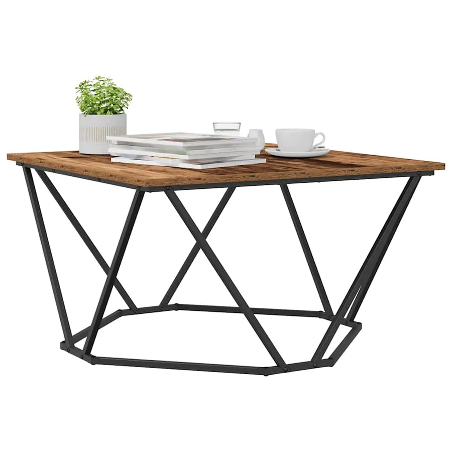 Table basse Bois Ancien 80 x 80 x 45 cm - 3