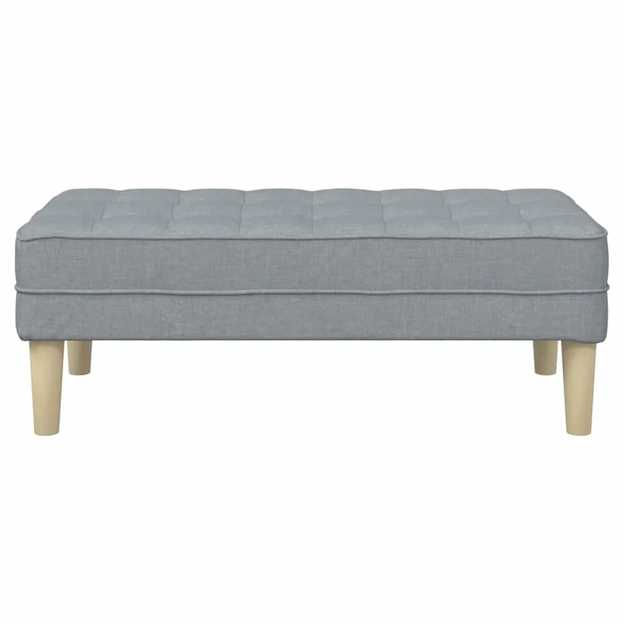 banc avec coussin Gris clair 113 x 57 x 39 cm tissu - 4