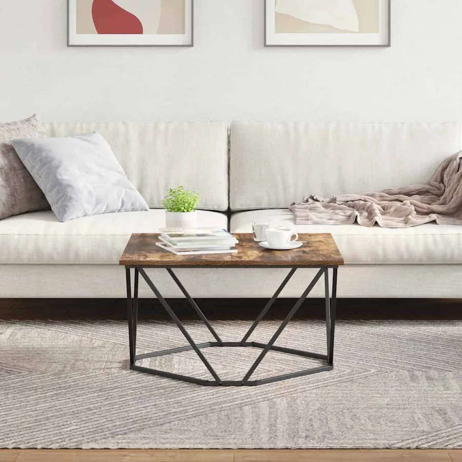 Table basse Chêne fumé 80 x 80 x 45 cm - 4