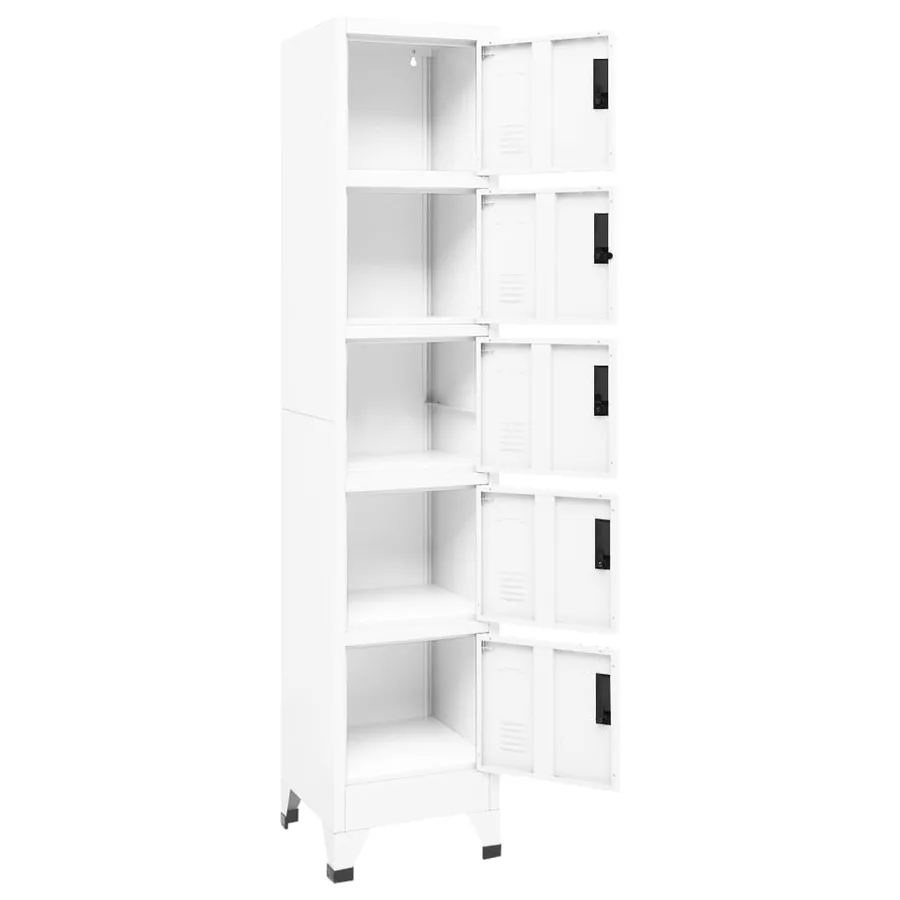Armoire à casiers Blanc 38x40x180 cm Acier - 3