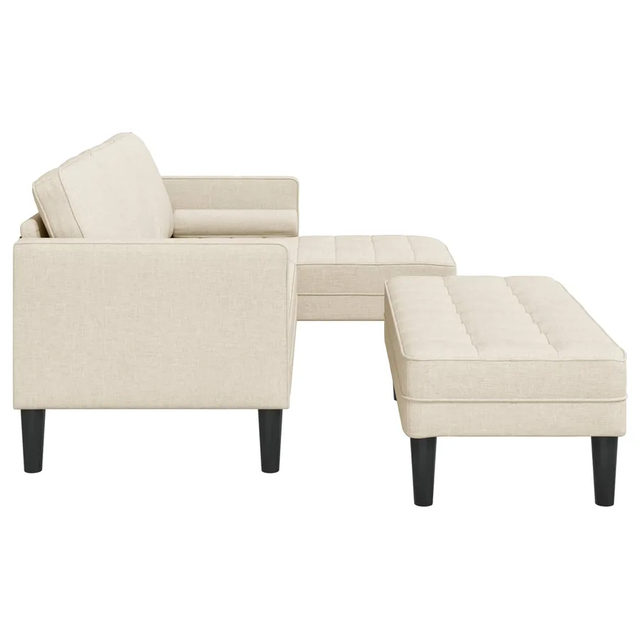Ensemble de Canapés avec coussin 2 pcs Lin Polyester - 9