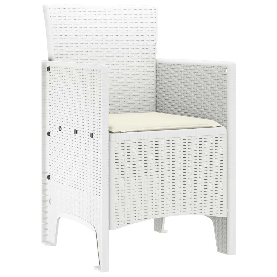 Chaise de jardin 4 pcs Blanc 53 x 49 x 85 cm Polypropylène - 4