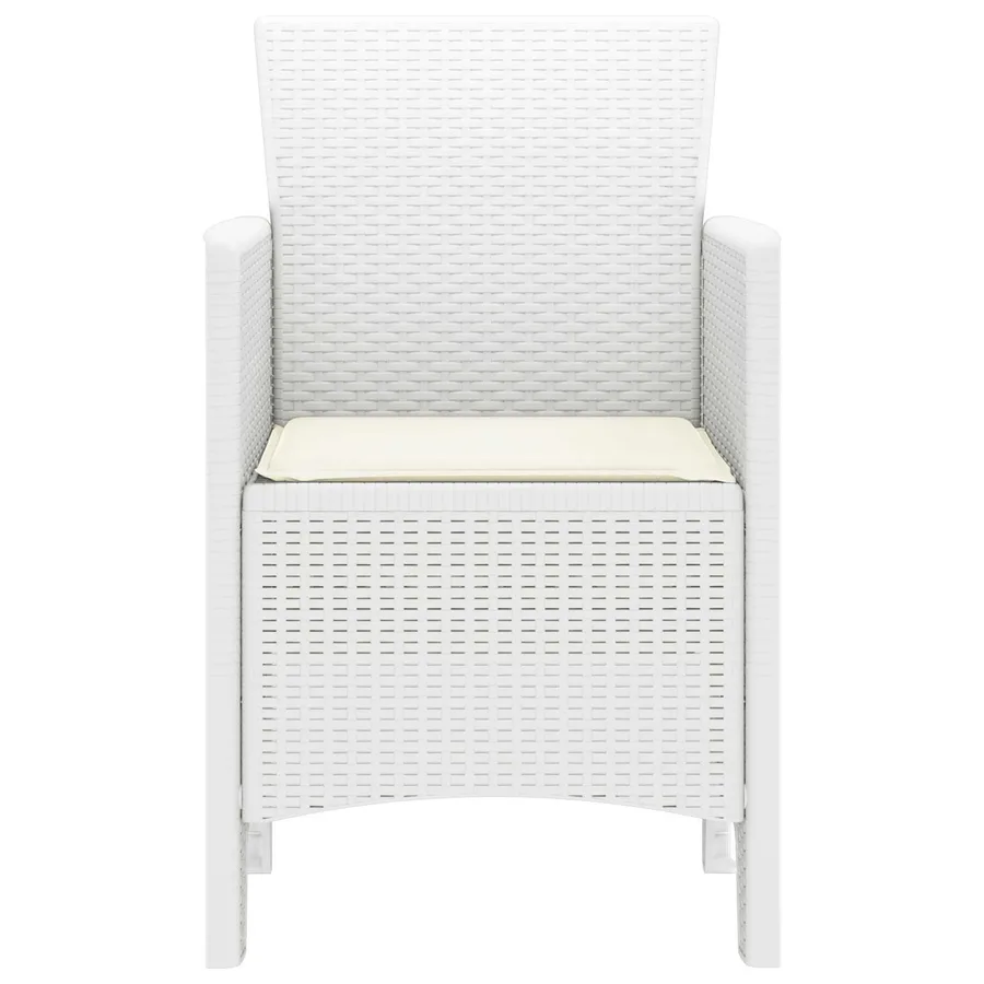 Chaise de jardin 4 pcs Blanc 53 x 49 x 85 cm Polypropylène - 5