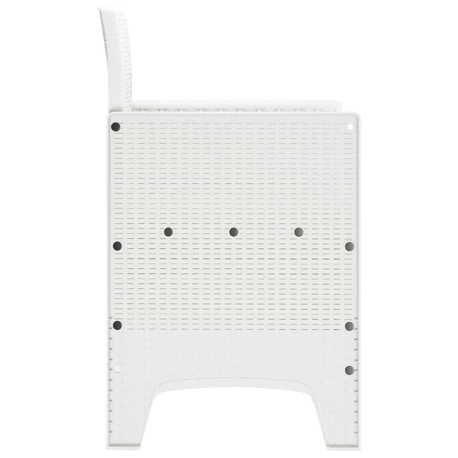 Chaise de jardin 4 pcs Blanc 53 x 49 x 85 cm Polypropylène - 6