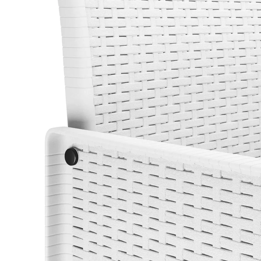 Chaise de jardin 4 pcs Blanc 53 x 49 x 85 cm Polypropylène - 9