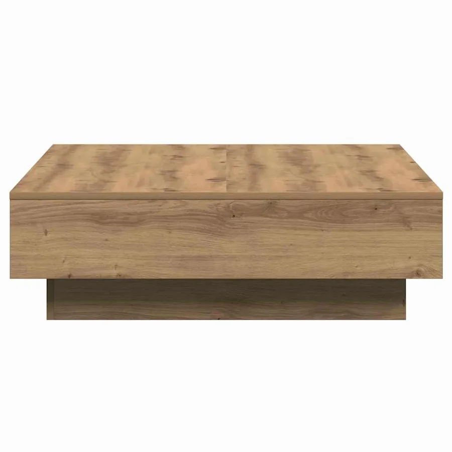 Table basse Chêne artisanal 90 x 90 x 28 cm Bois d'ingénierie - 6