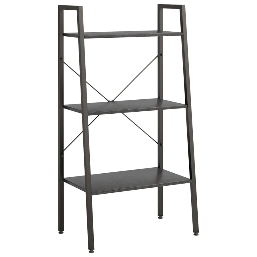 Étagère sur pied 3 niveaux Noir 56x35x108 cm - 2