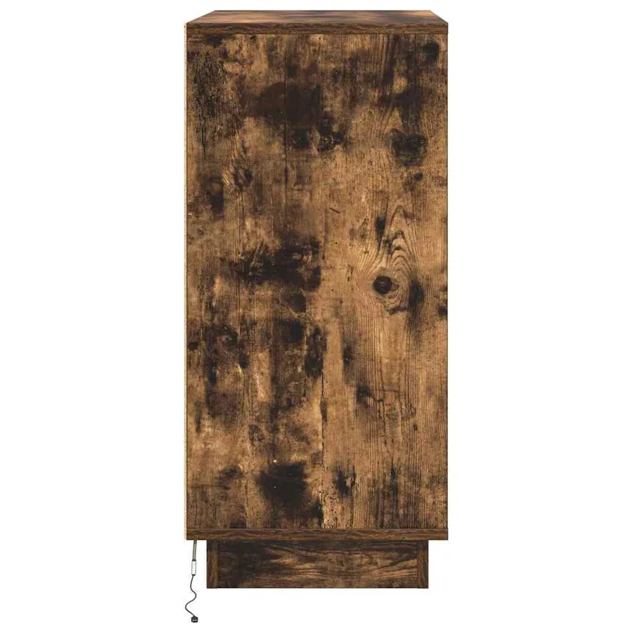 Buffet LED pour Chêne fumé 71 x 34,5 x 75 cm Bois d'ingénierie - 8