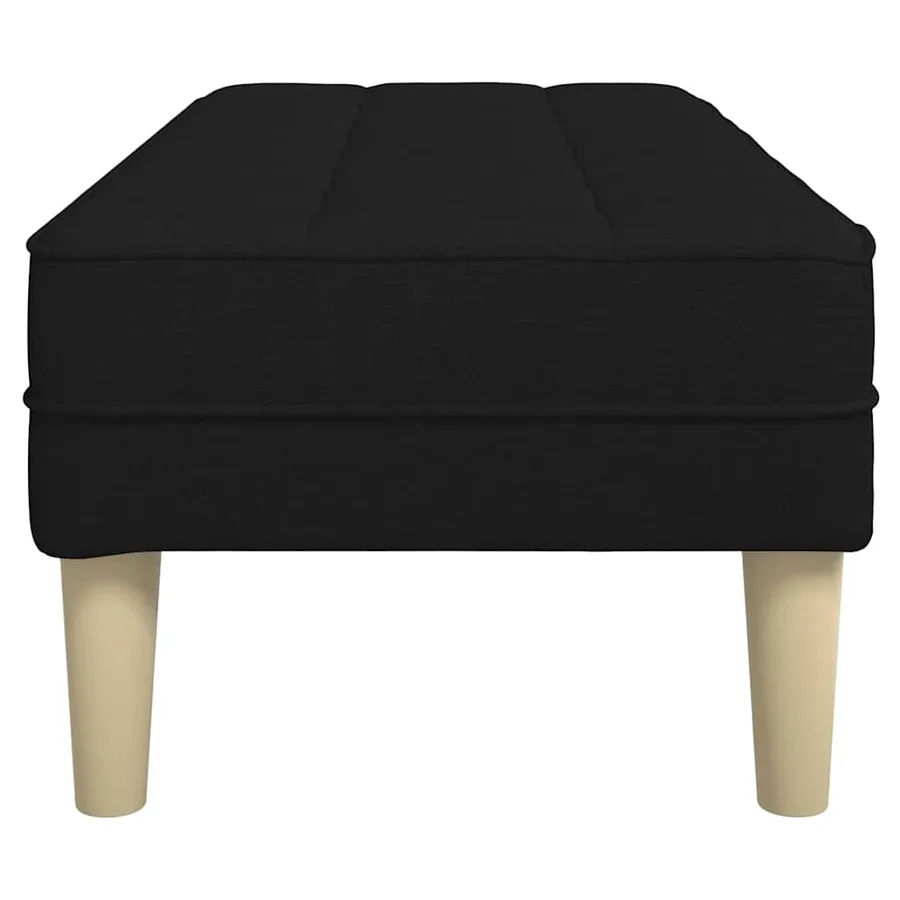banc avec coussin Noir 113 x 57 x 39 cm tissu - 5