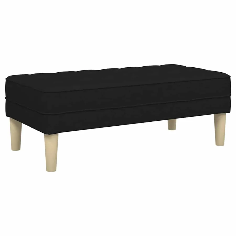 banc avec coussin Noir 113 x 57 x 39 cm tissu - 6