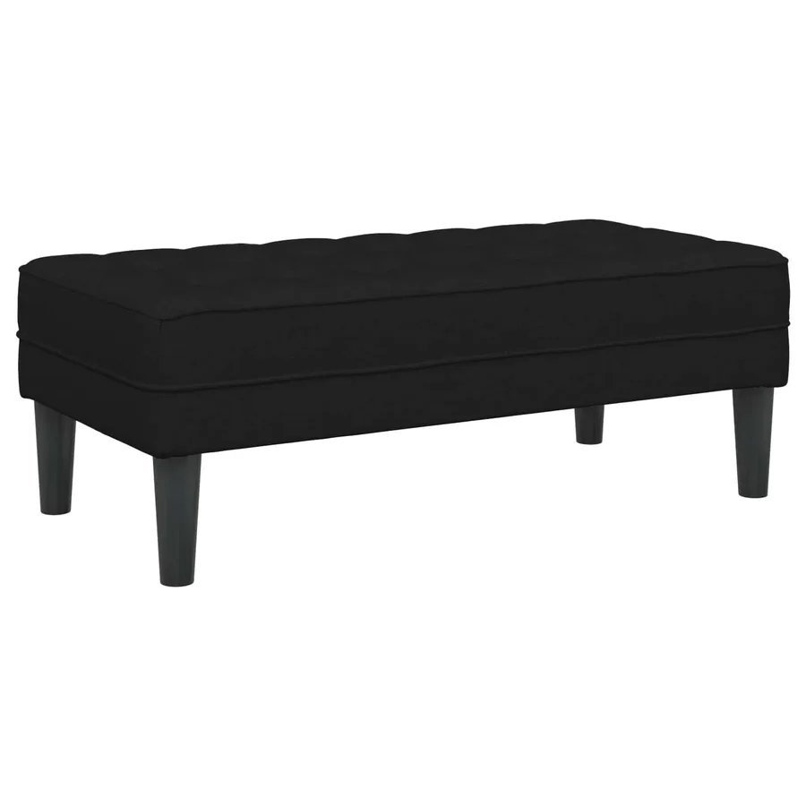 Ensemble de Canapés avec coussin 2 pcs Noir Polyester - 6