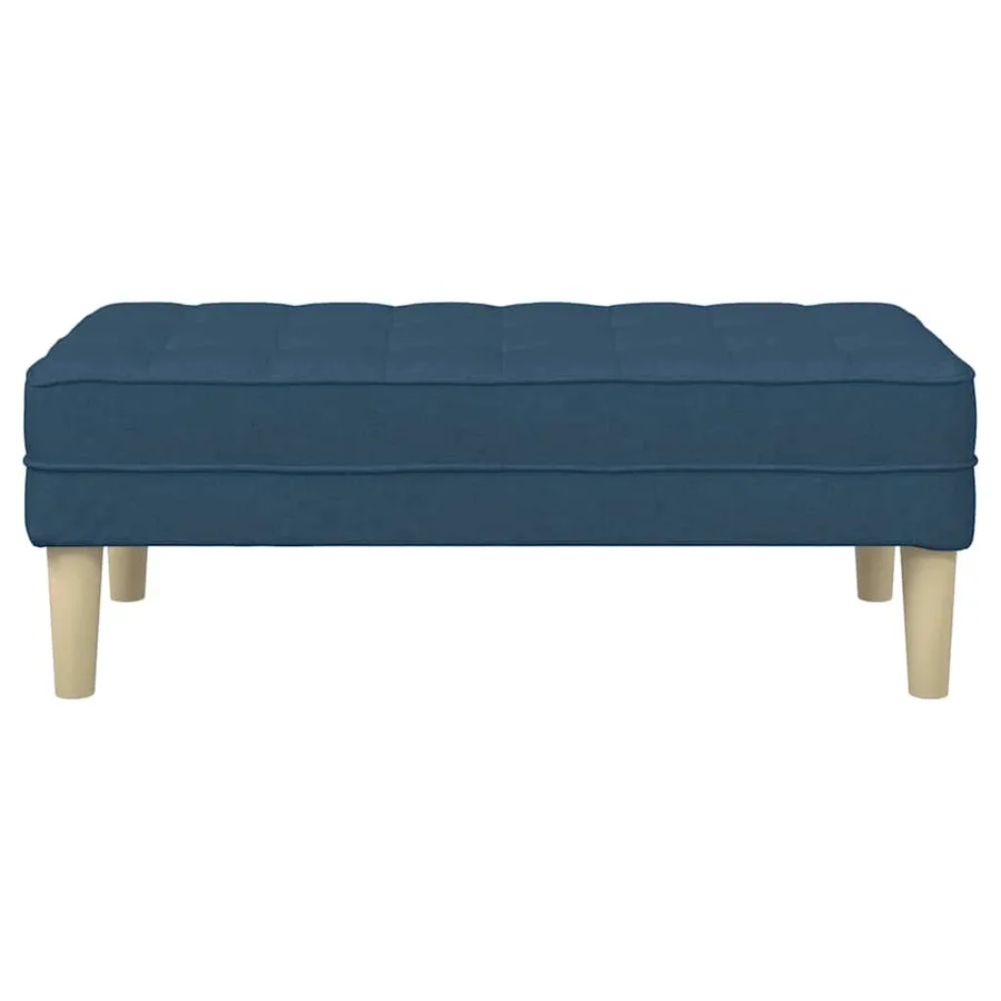 banc avec coussin Bleu 113 x 57 x 39 cm tissu - 4