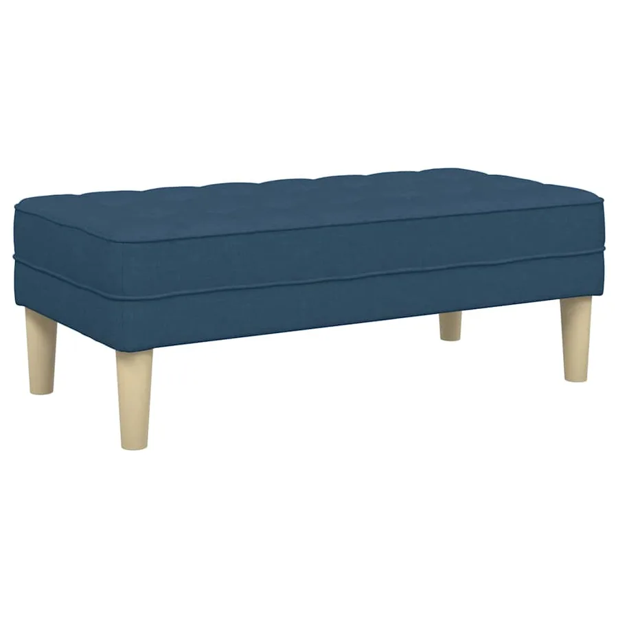 banc avec coussin Bleu 113 x 57 x 39 cm tissu - 6