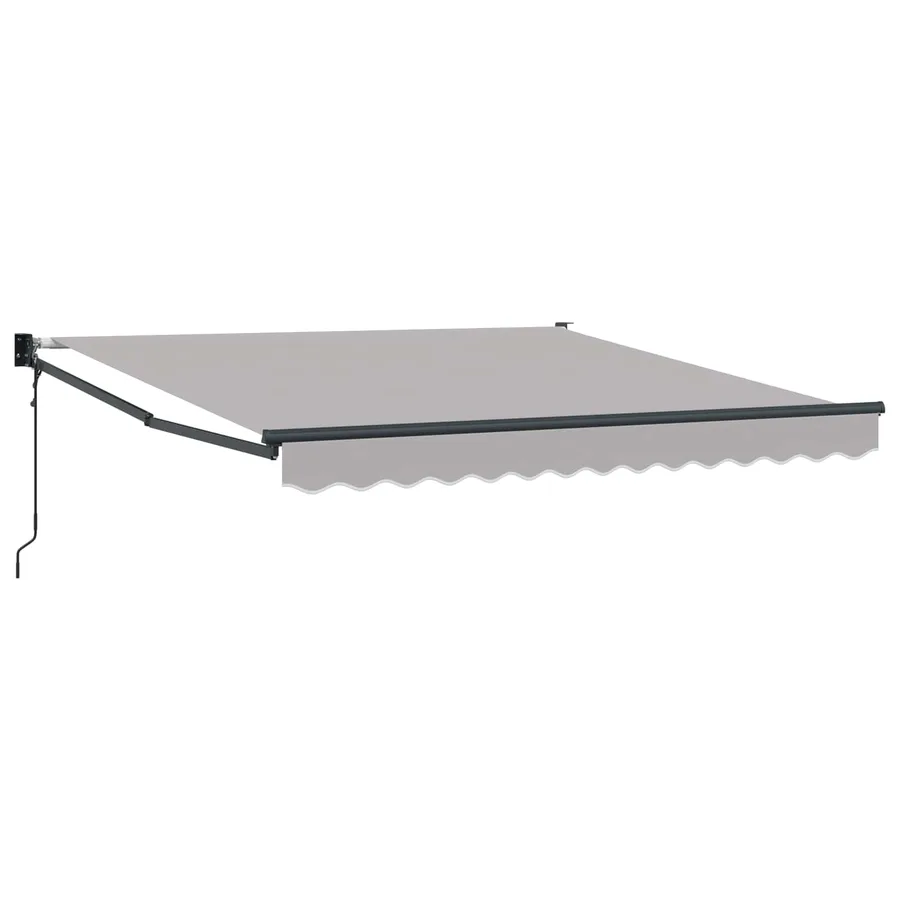 Auvent rétractable Gris clair 350 x 250 cm Polyester et métal - 2