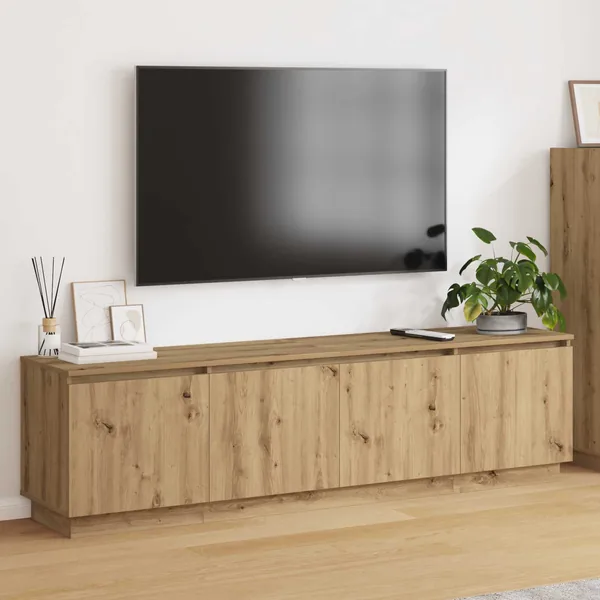 Meuble TV 180 x 38 x 49 cm Chêne artisanal Bois d'ingénierie