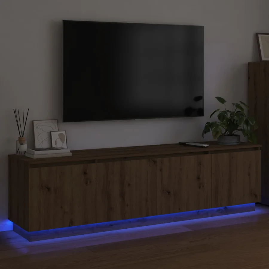Meuble TV 180 x 38 x 49 cm Chêne artisanal Bois d'ingénierie - 5
