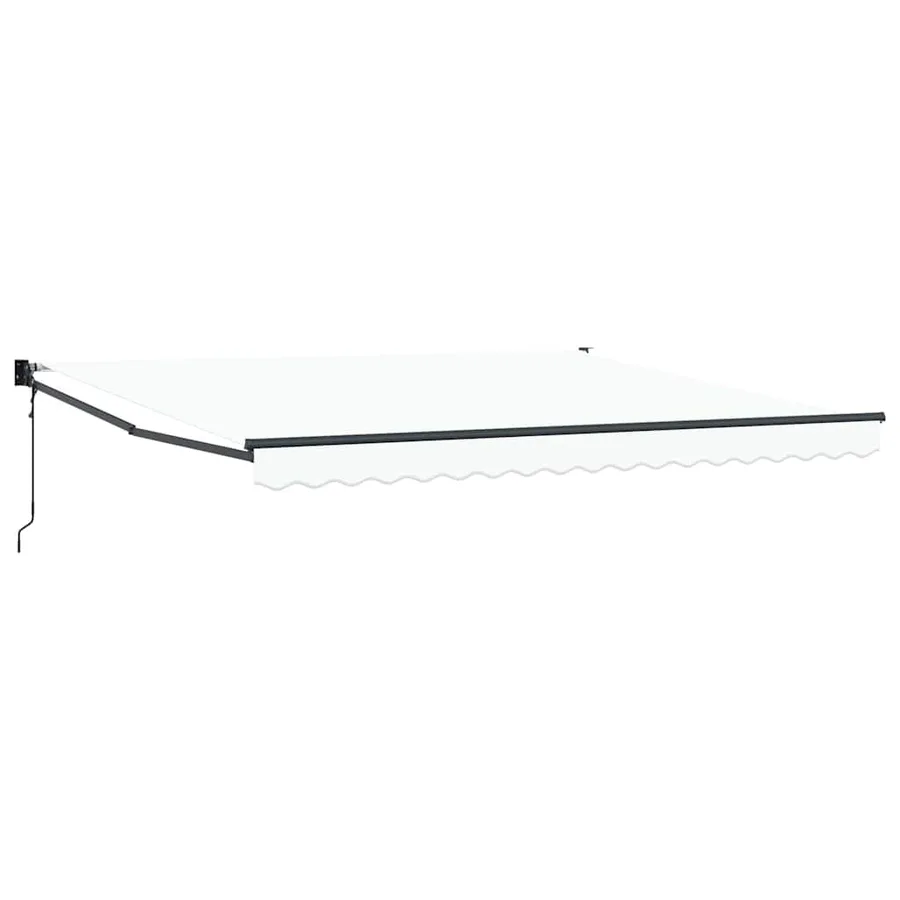 Auvent rétractable Blanc 400 × 300 cm Polyester et métal - 2