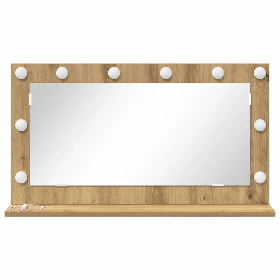 Miroir de vanité Chêne artisanal 80 x 45 x 18 cm Rectangulaire - 4