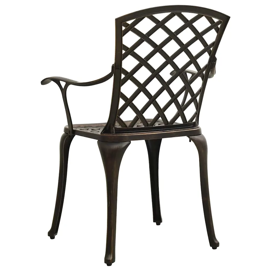 Ensemble de bistro 5 pcs Aluminium coulé Bronze - 7