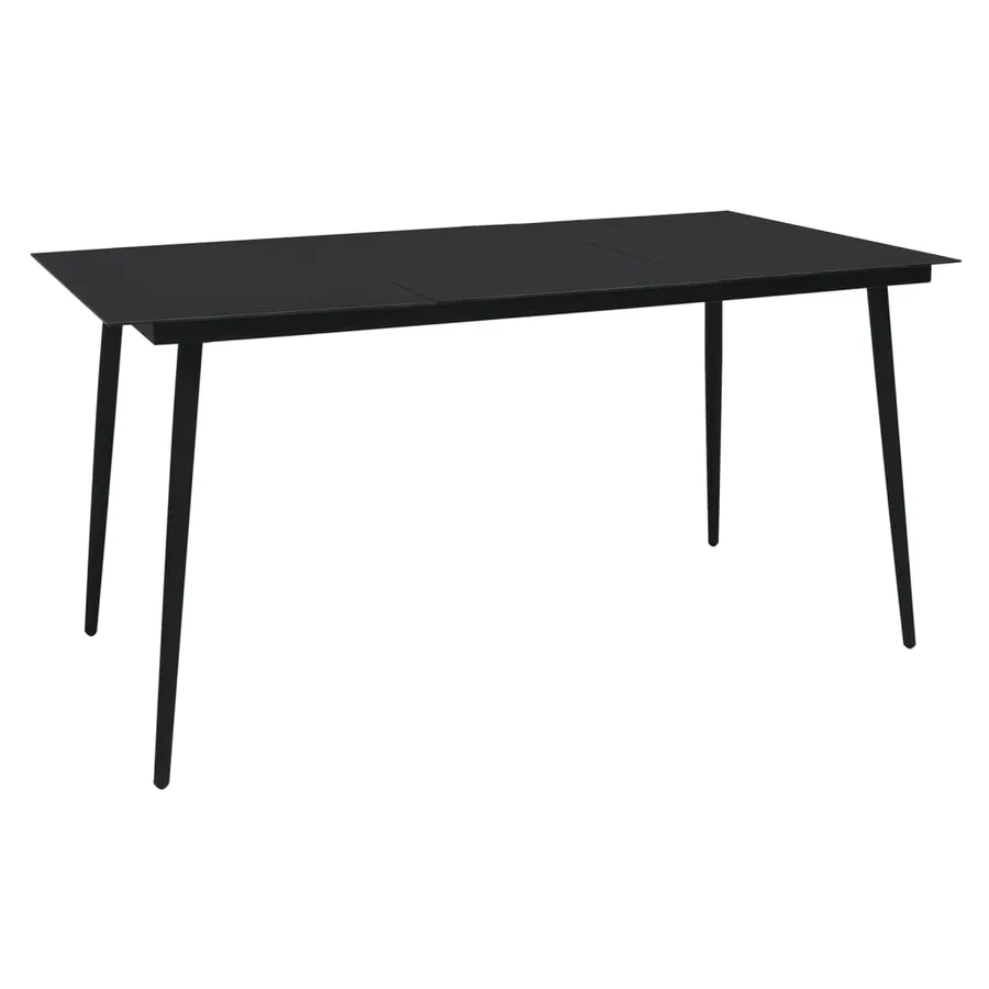 Ensemble à manger de jardin 9 pcs noir rotin PVC - 7