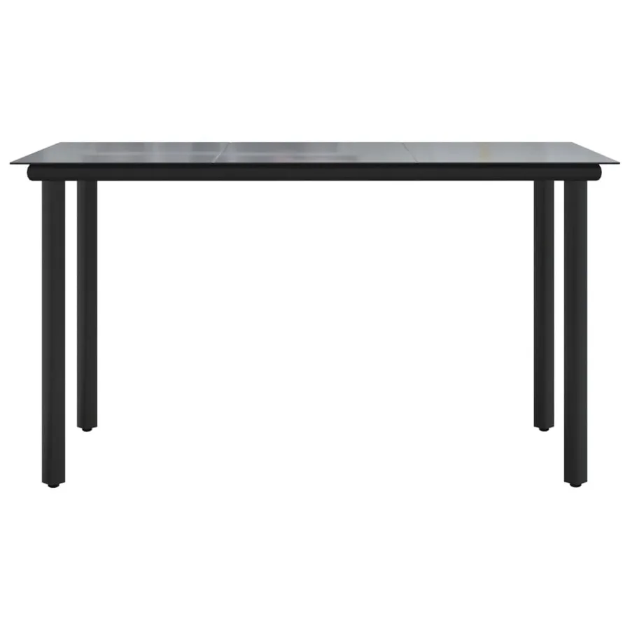 Ensemble à manger de jardin 9 pcs noir rotin PVC - 8