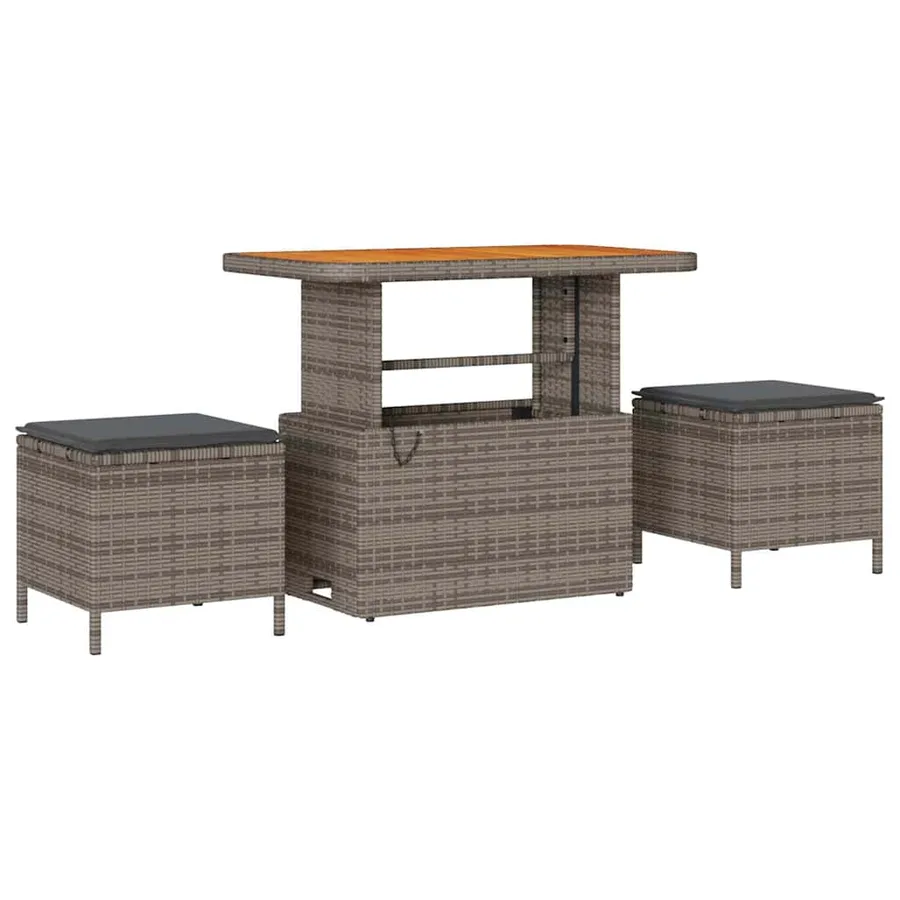 Ensemble de canapé de jardin 8 pcs Gris polyrotin - 7