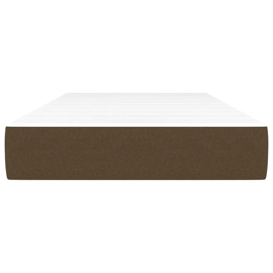 Matelas de lit à ressorts ensachés fermeté moyenne Marron foncé 90x190x20 cm - 3