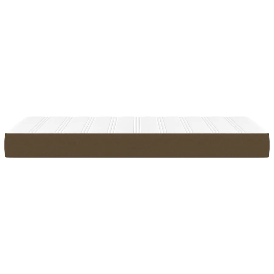 Matelas de lit à ressorts ensachés fermeté moyenne Marron foncé 90x190x20 cm - 4
