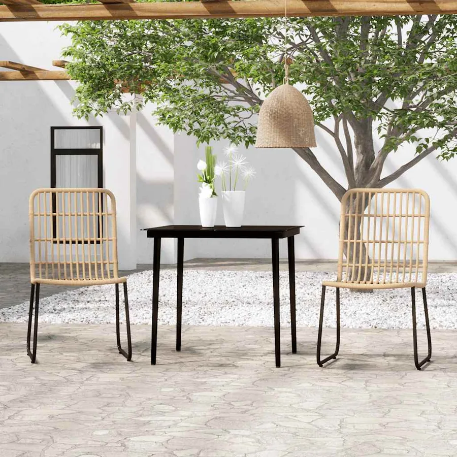 Ensemble à manger de jardin 3 pcs Chêne