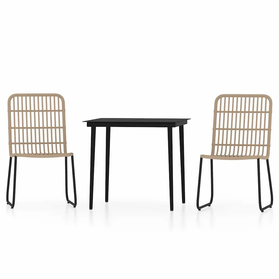 Ensemble à manger de jardin 3 pcs Chêne - 2