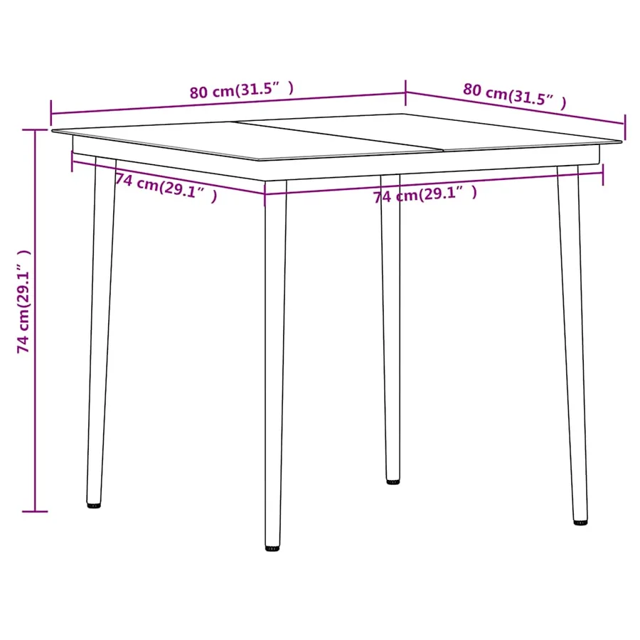 Ensemble à manger de jardin 3 pcs Chêne - 8