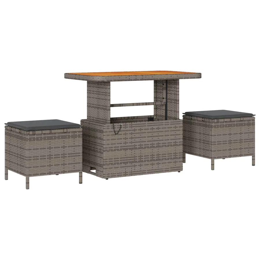 Ensemble de canapé de jardin 12 pcs Gris polyrotin - 4