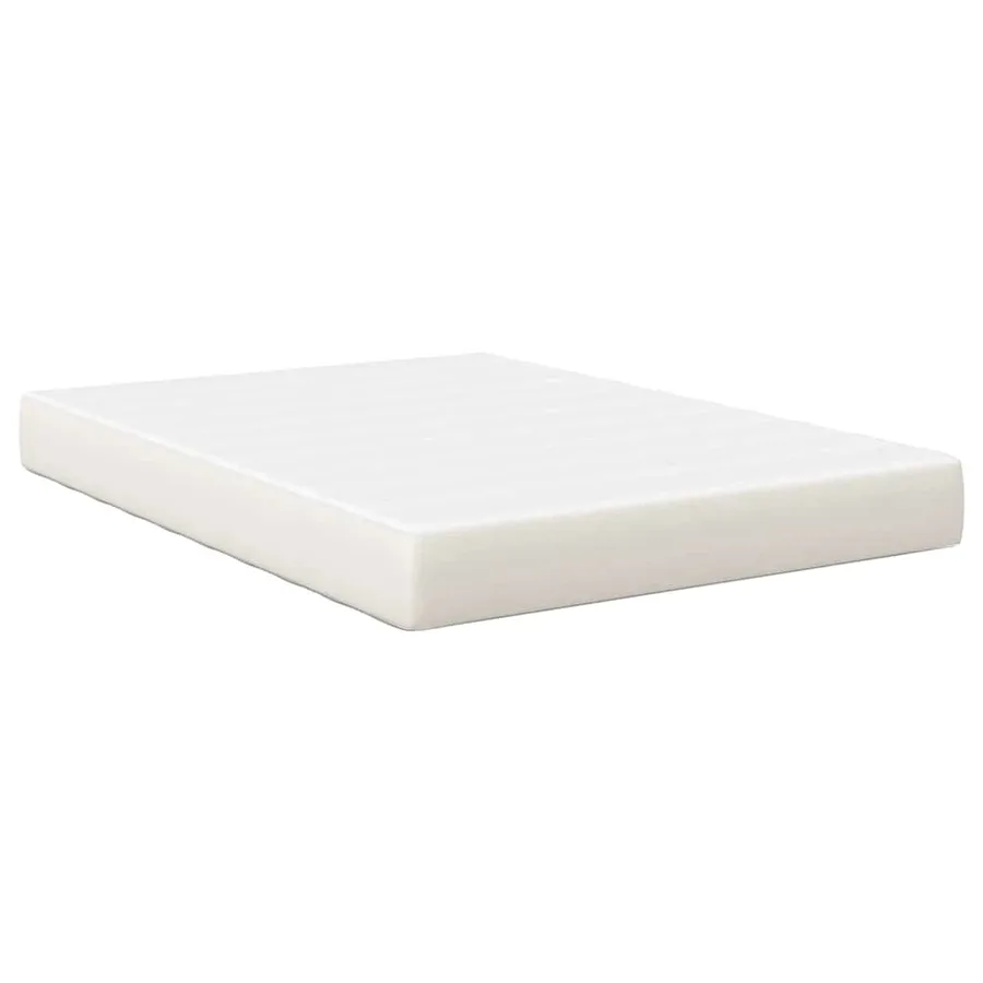 Matelas de Lit avec matelas Crème 160 x 200 cm tissu - 2