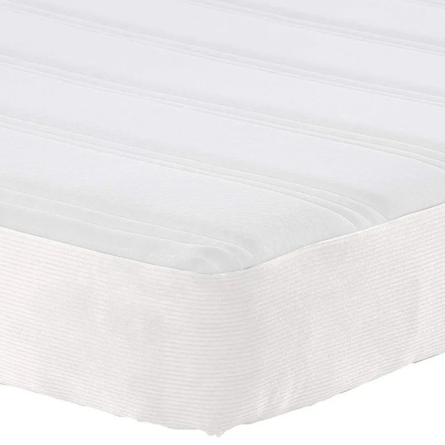 Matelas de Lit avec matelas Crème 160 x 200 cm tissu - 7