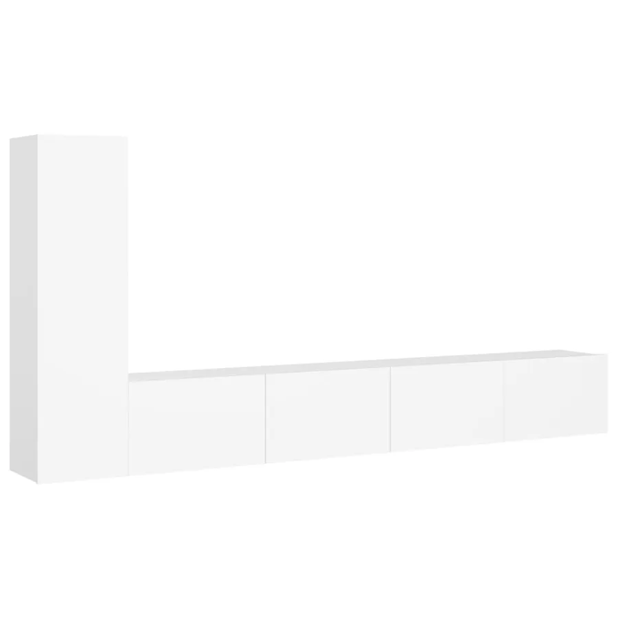 Ensemble de meubles TV 3 pcs Blanc Bois d'ingénierie - 2