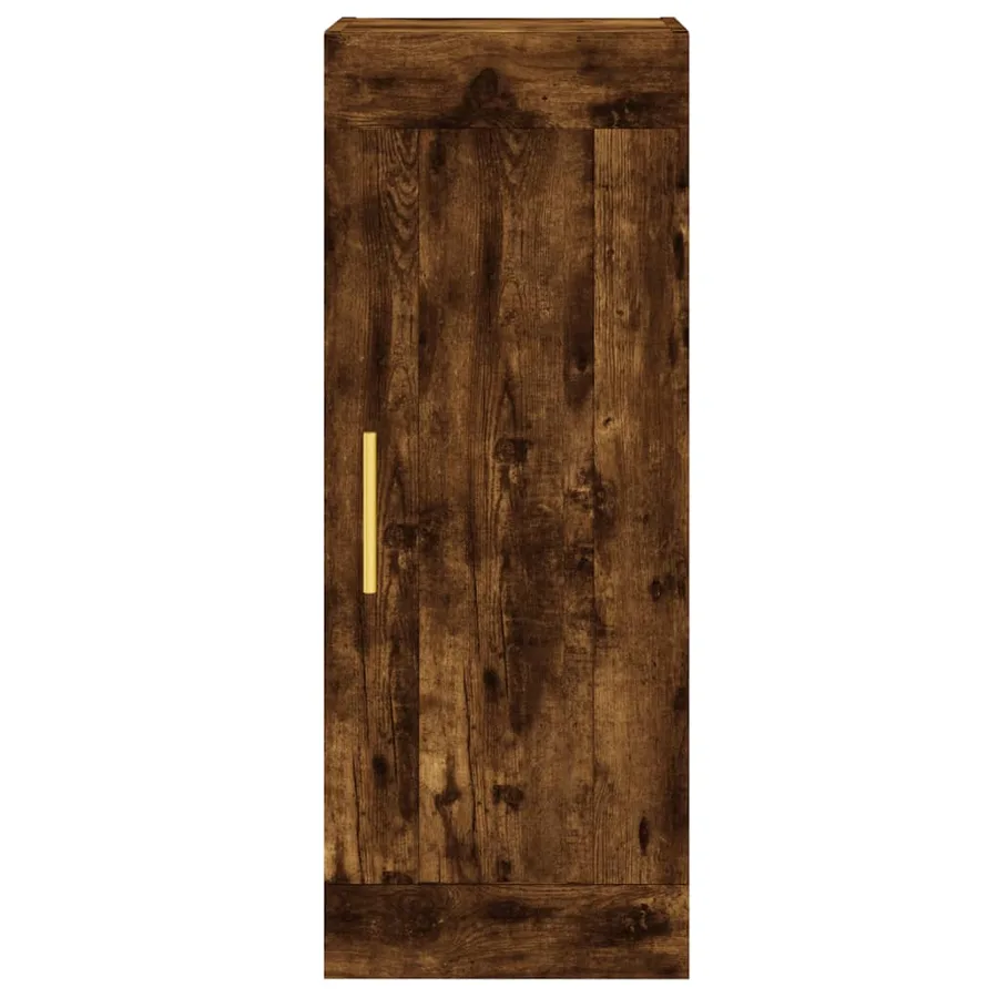 Buffet haut Chêne fumé 34,5x34x180 cm Bois d'ingénierie - 7