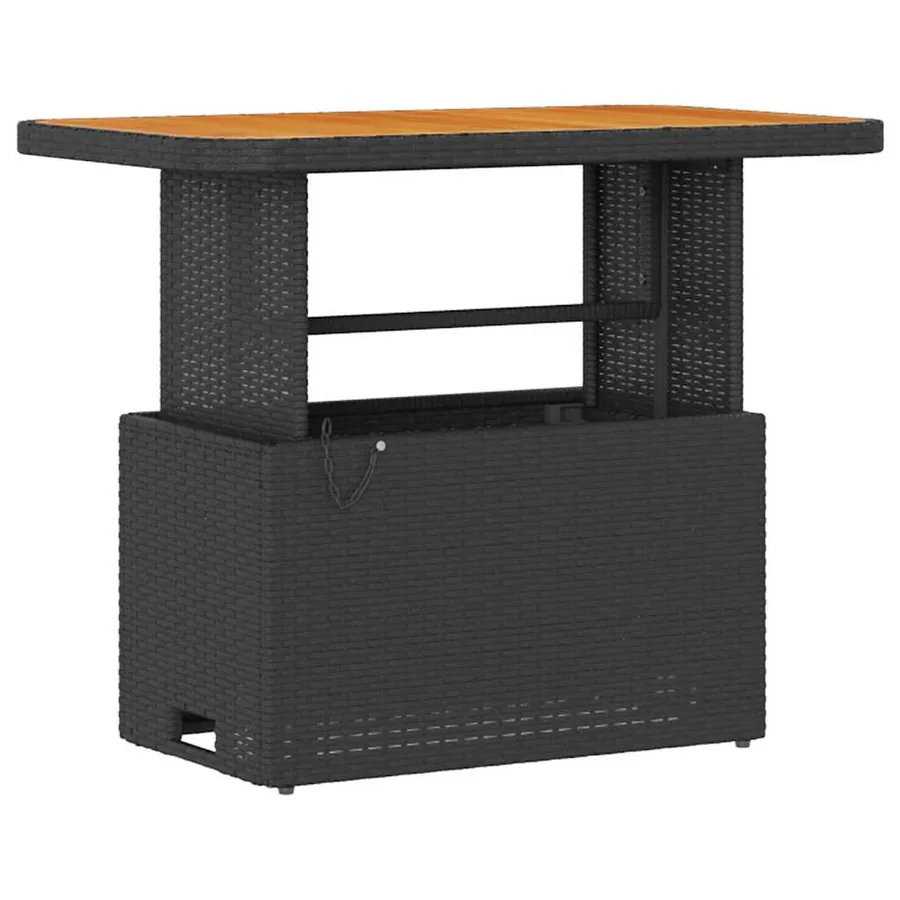 Ensemble de salle à manger pour jardin Noir polyrotin - 5