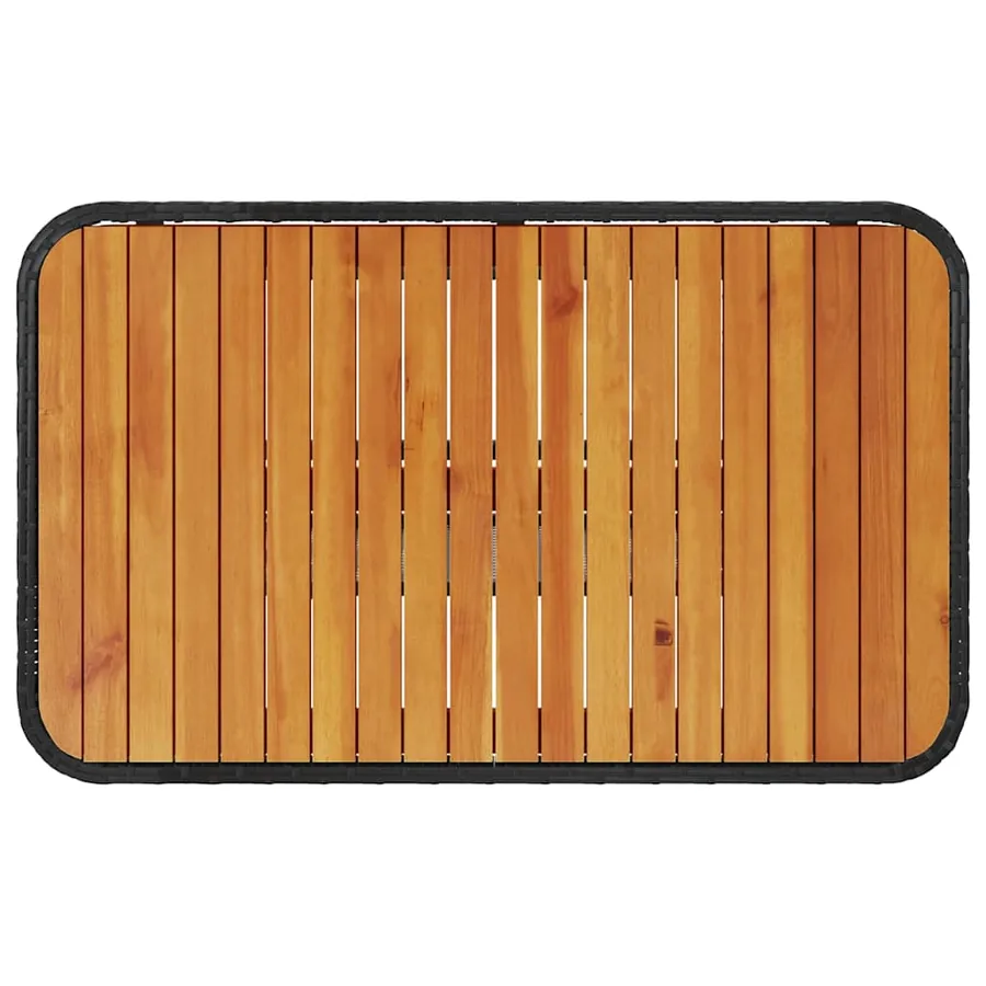 Ensemble de salle à manger pour jardin Noir polyrotin - 9