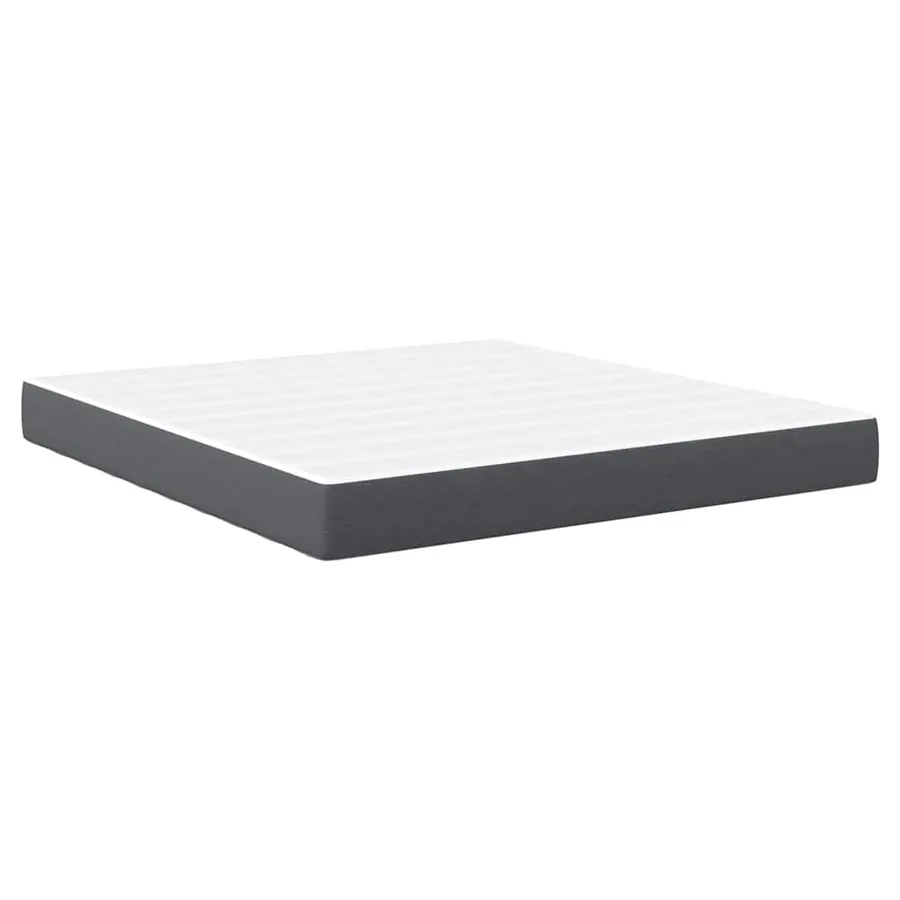 Matelas de Lit avec matelas Gris 180 x 200 cm tissu - 2